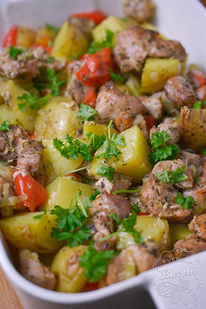 Wegetariańskie potrawy z piekarnika